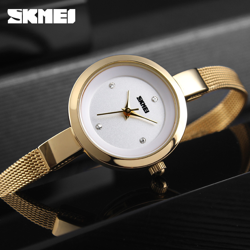 Luxury Watch Kids - Skmei-relógio de pulso feminino, quartzo, elegante,