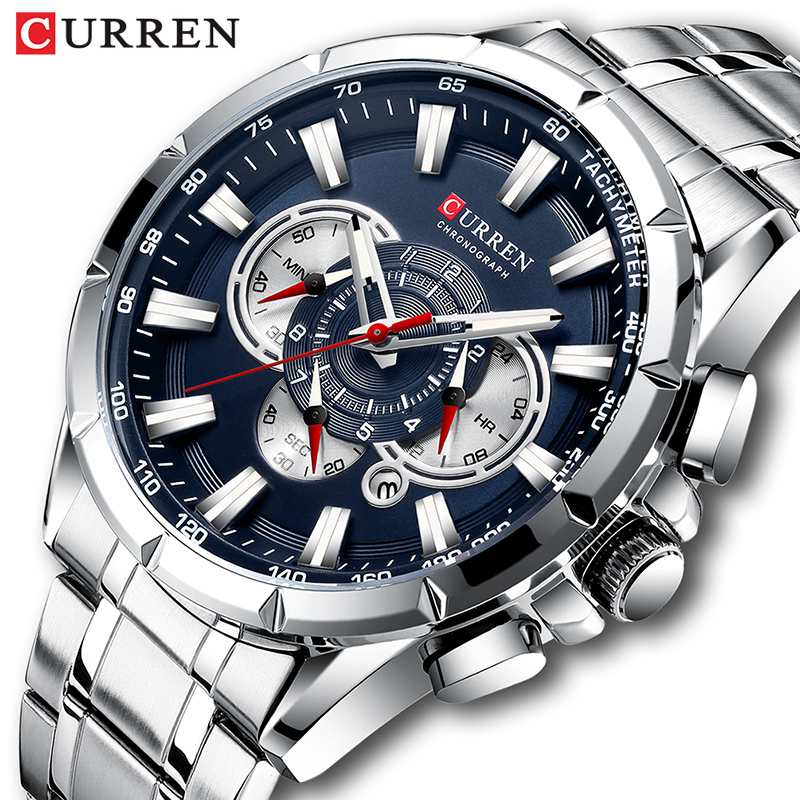 Luxury Watch Investment - Curren relógio de pulso masculino, cronógrafo