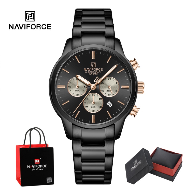 Luxury Watch Straps - Relógio Cronógrafo de Quartzo NAVIFORCE para