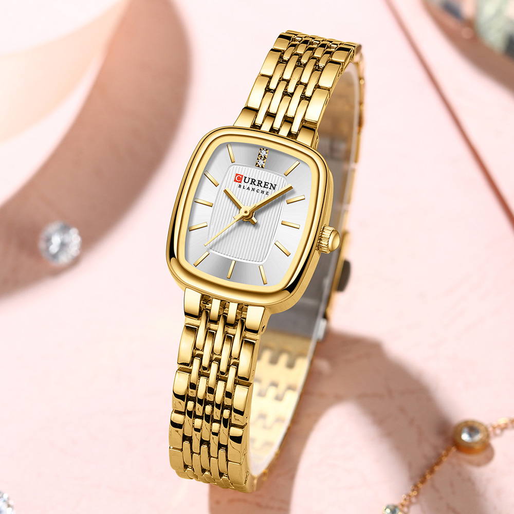 Luxury Watch Gold - Curren nova moda aço inoxidável data