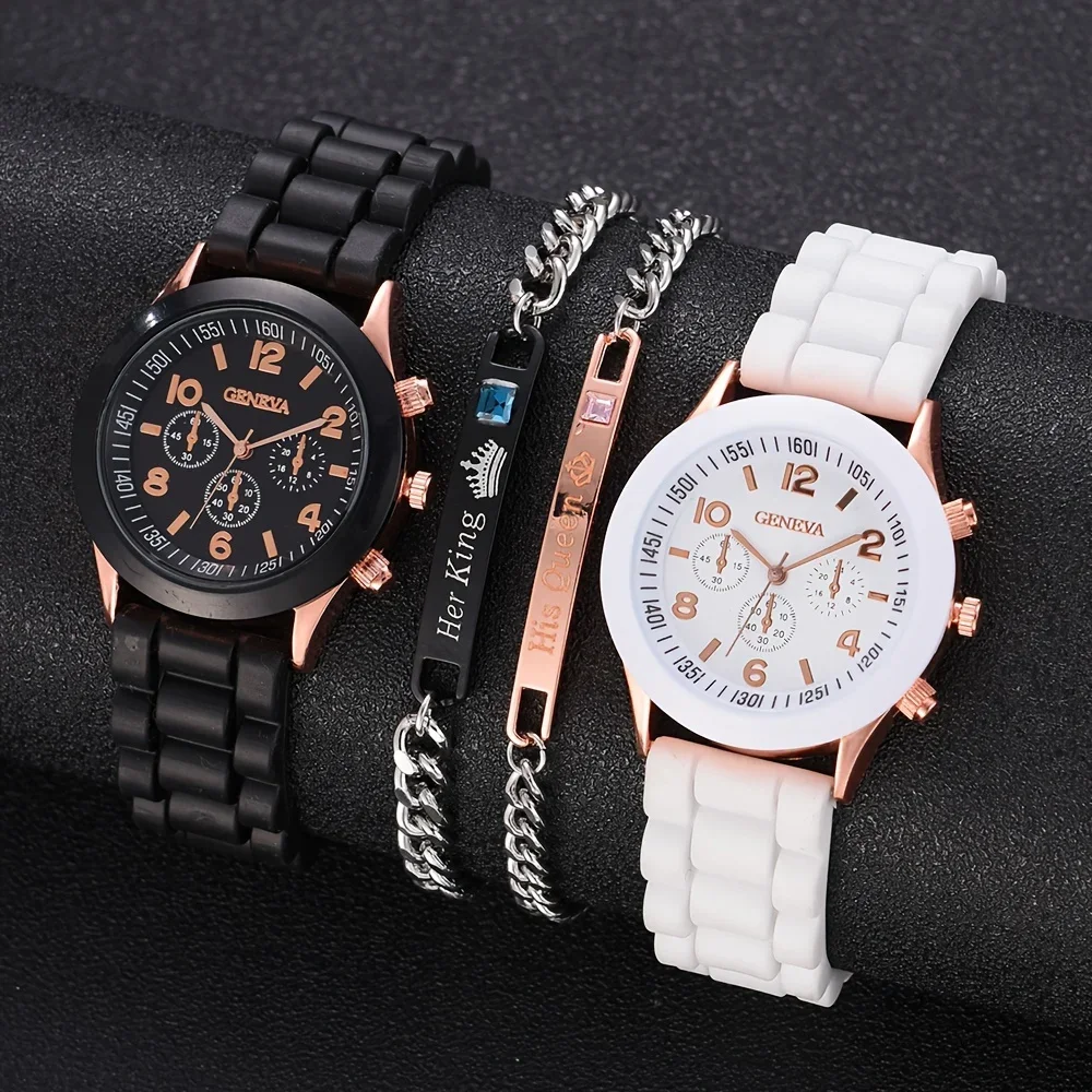 Best Luxury Quartz Watch - 2 pçs conjunto de relógio feminino