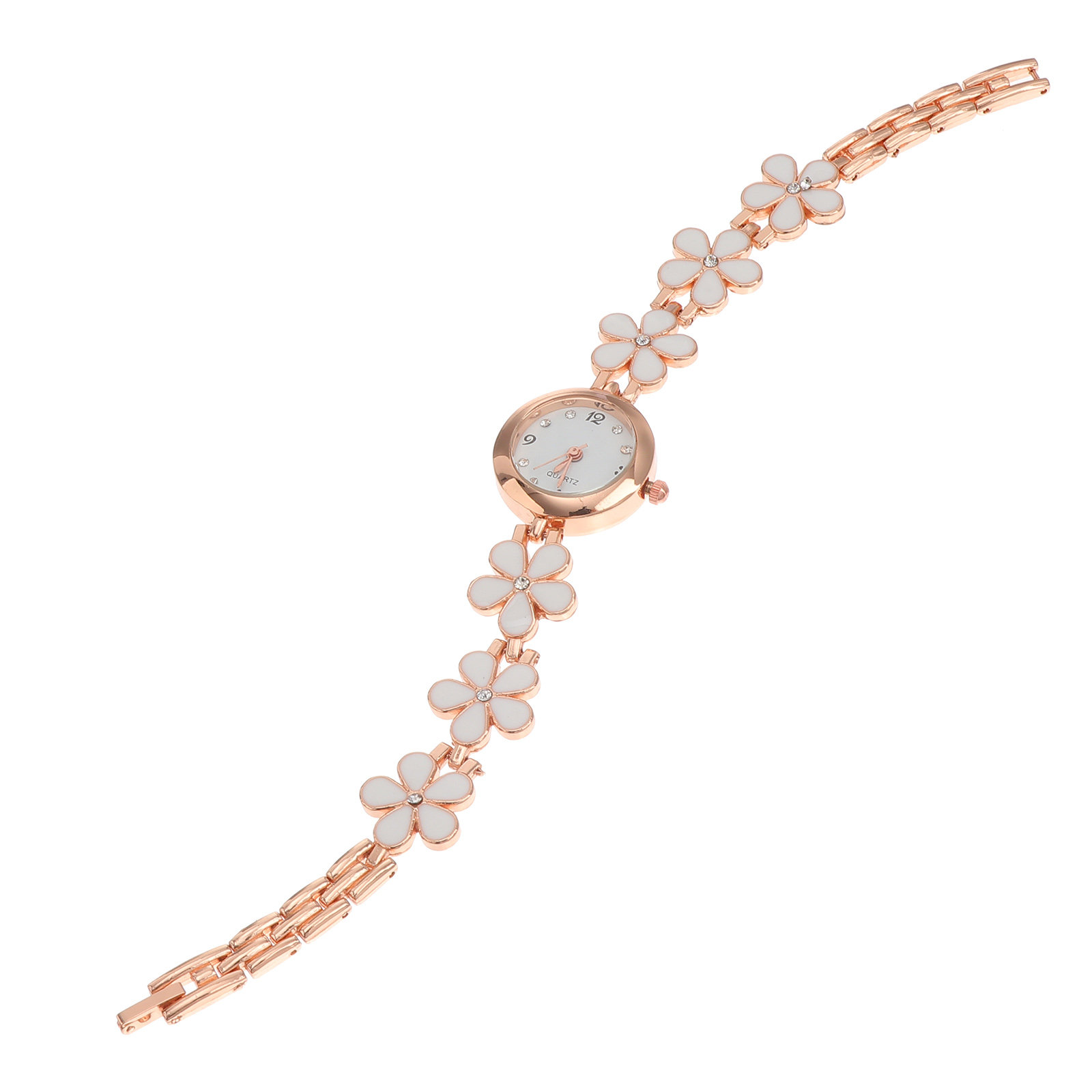 Luxury Watch Gold - Relógio Exquisito com Pulseira Branca, à