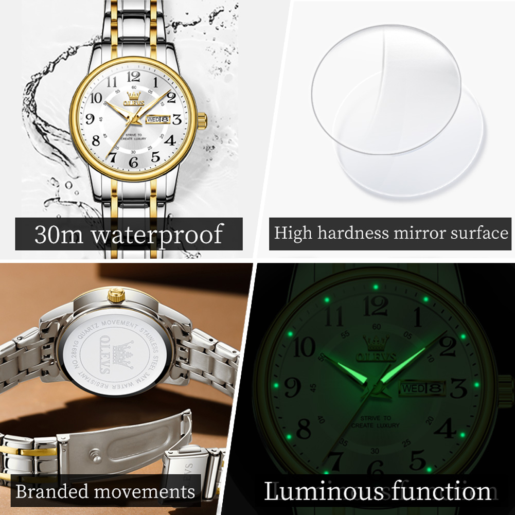 Olevs 2891 marca de luxo moda  - Luxury Watch Straps avaliação e preço