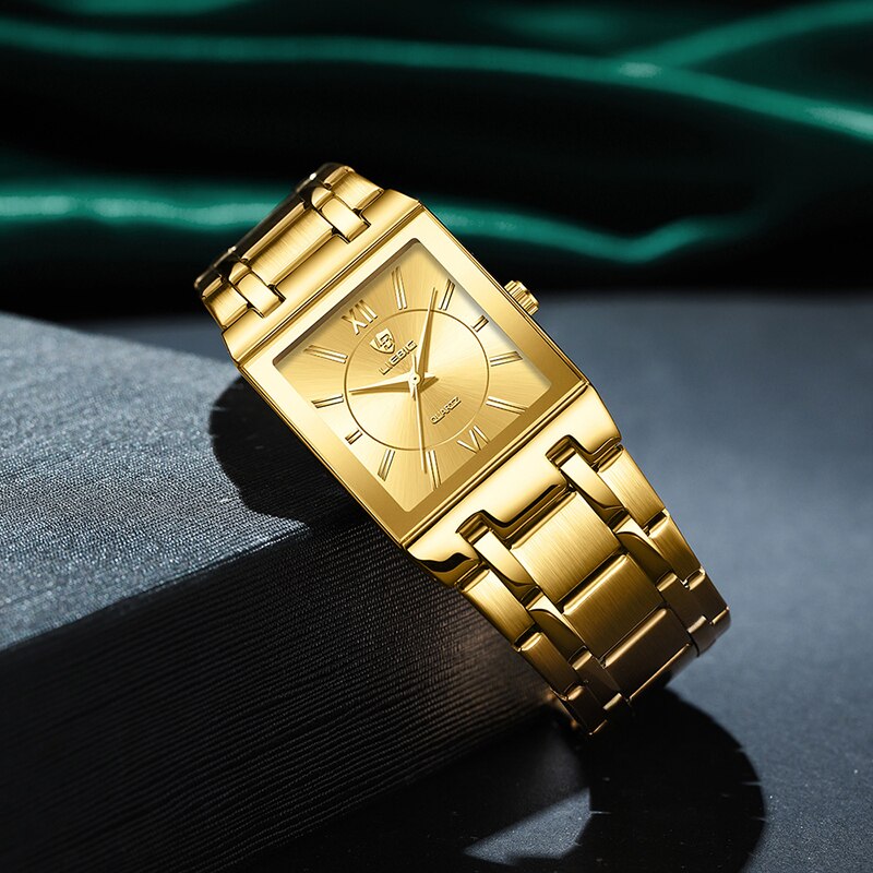 Liebig luxo dourado quartzo re - Best Luxury Quartz Watch avaliação e preço