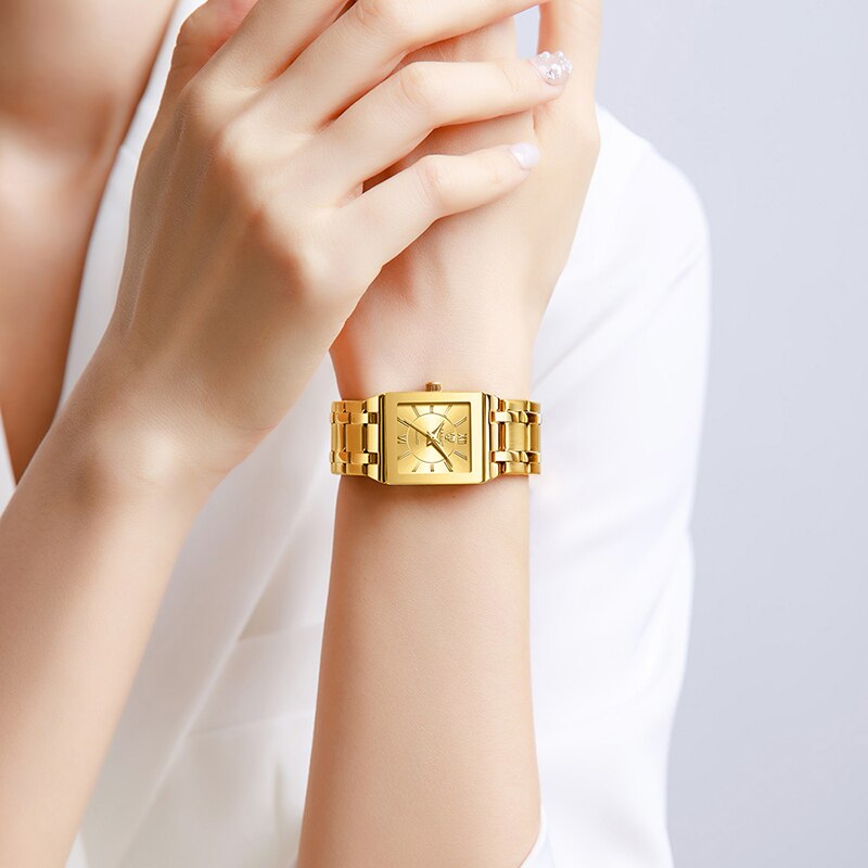 Liebig luxo dourado quartzo re - Best Luxury Quartz Watch avaliação e preço