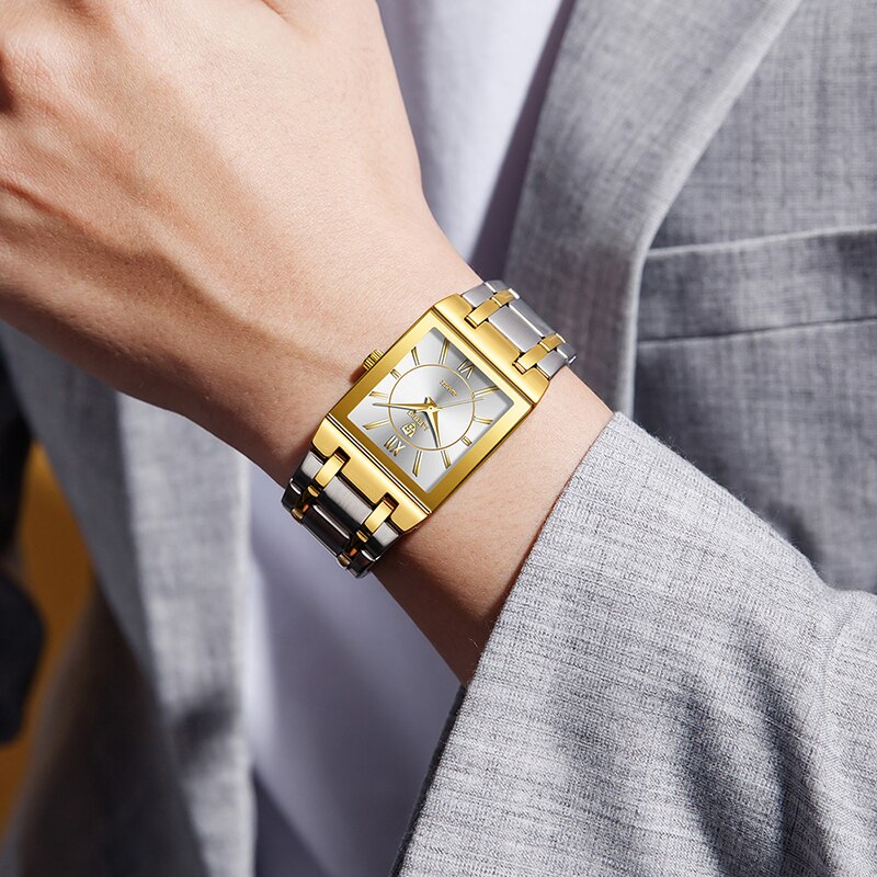 Liebig luxo dourado quartzo re - Best Luxury Quartz Watch avaliação e preço