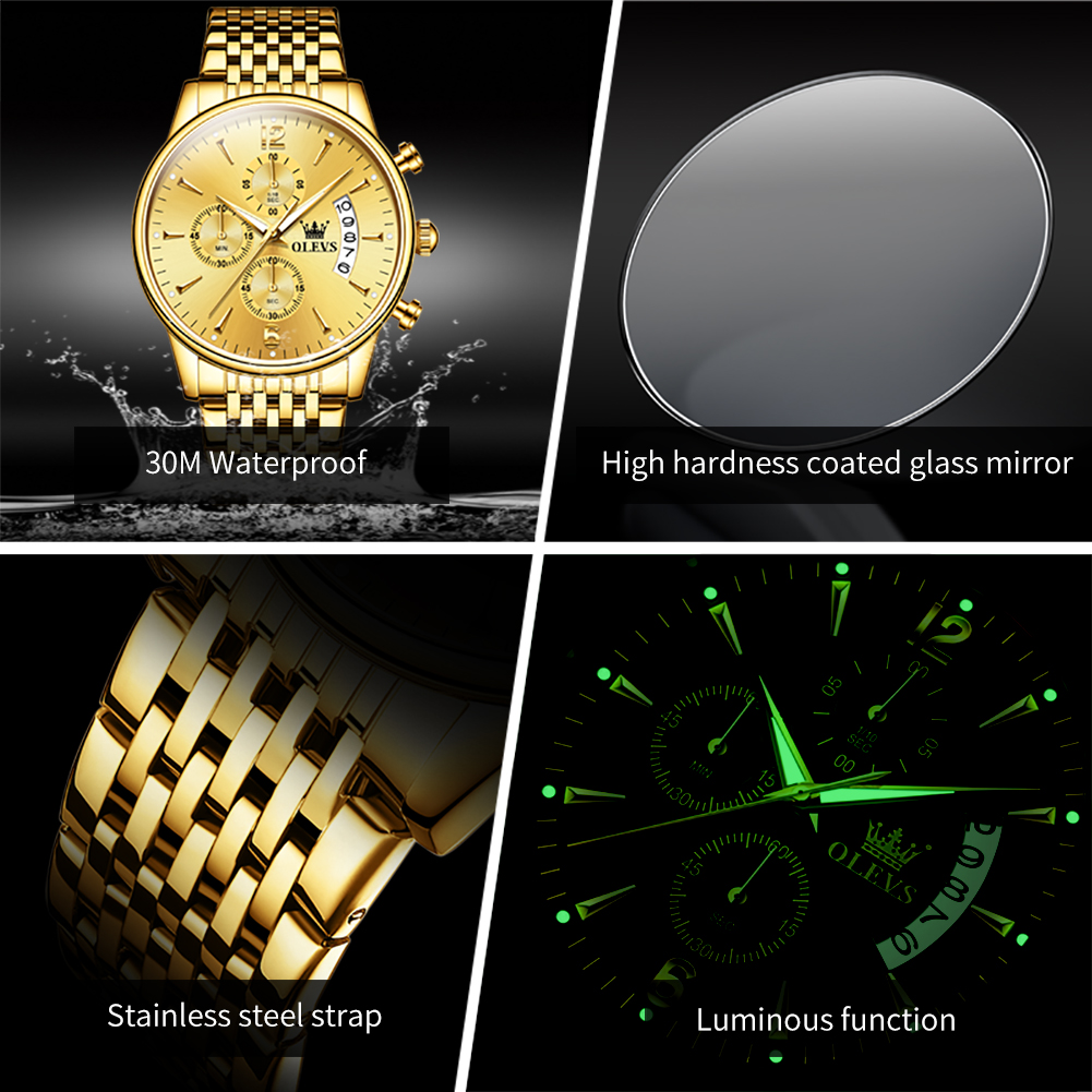 Olevs marca de luxo ouro relóg - Luxury Watch Investment avaliação e preço