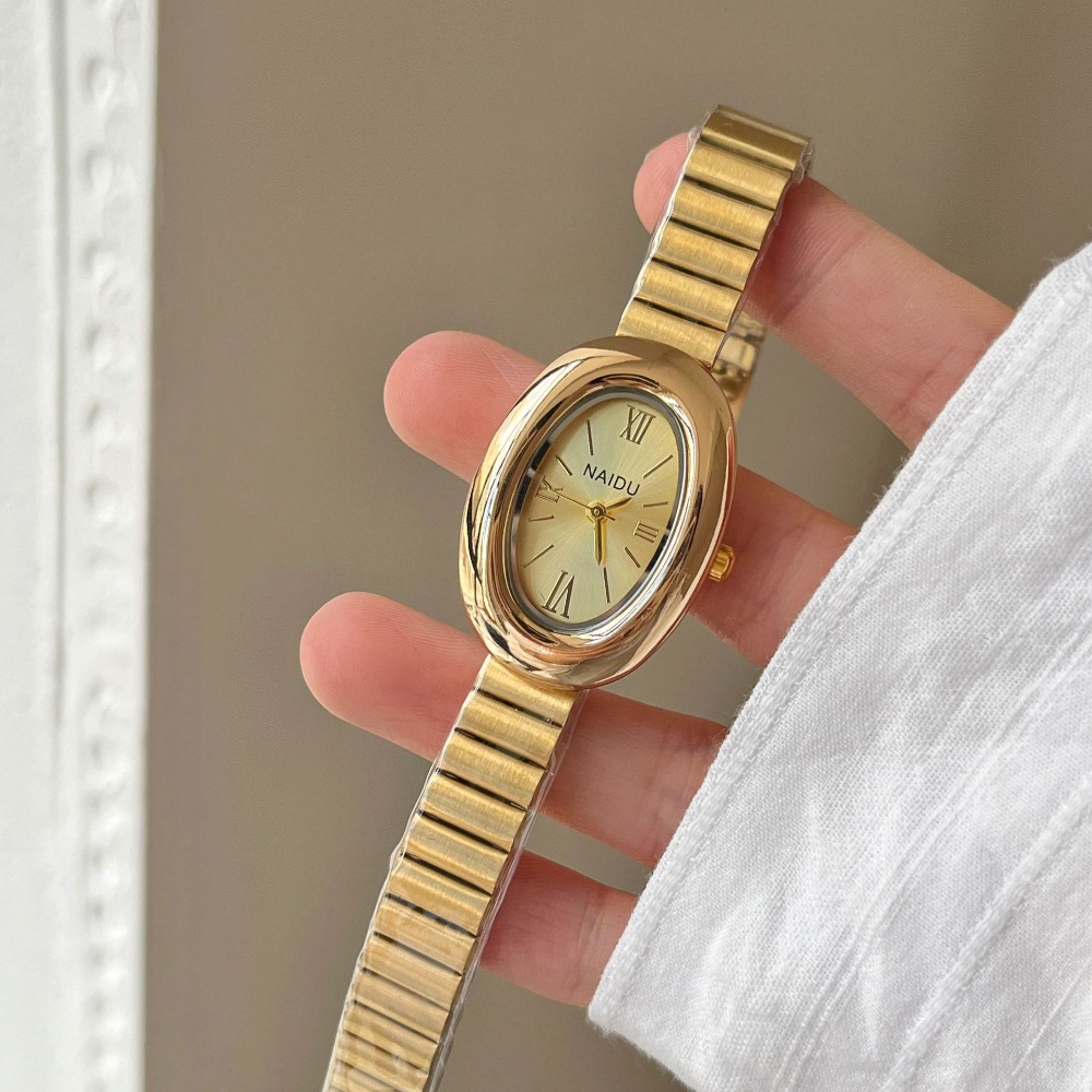 Marca de luxo ouro oval femini - Luxury Watch Straps avaliação e preço