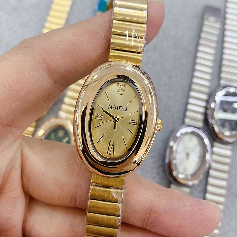 Marca de luxo ouro oval femini - Luxury Watch Straps avaliação e preço