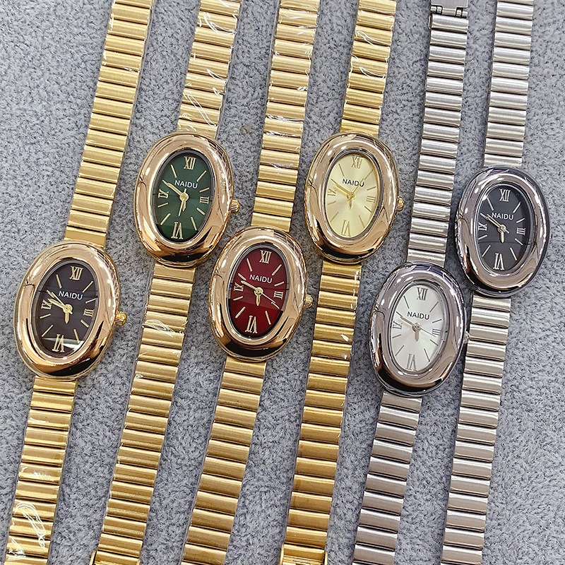 Marca de luxo ouro oval femini - Luxury Watch Straps avaliação e preço