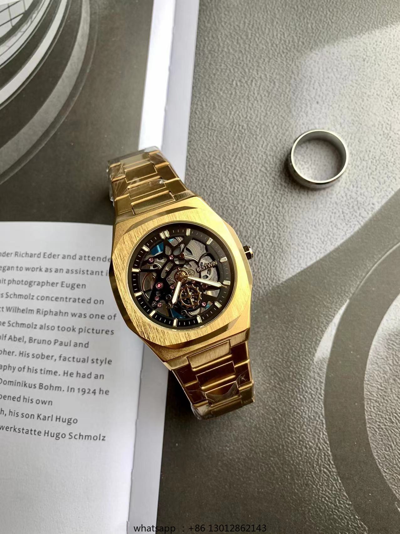 Tira de aço impermeável person - Luxury Watch Gold avaliação e preço