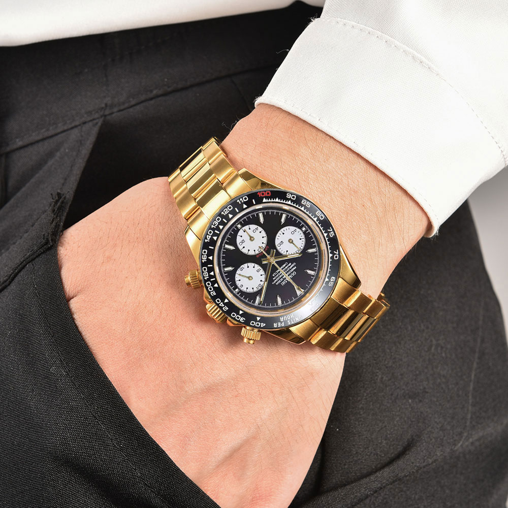 Relógio masculino personalizad - Luxury Watch Gold avaliação e preço