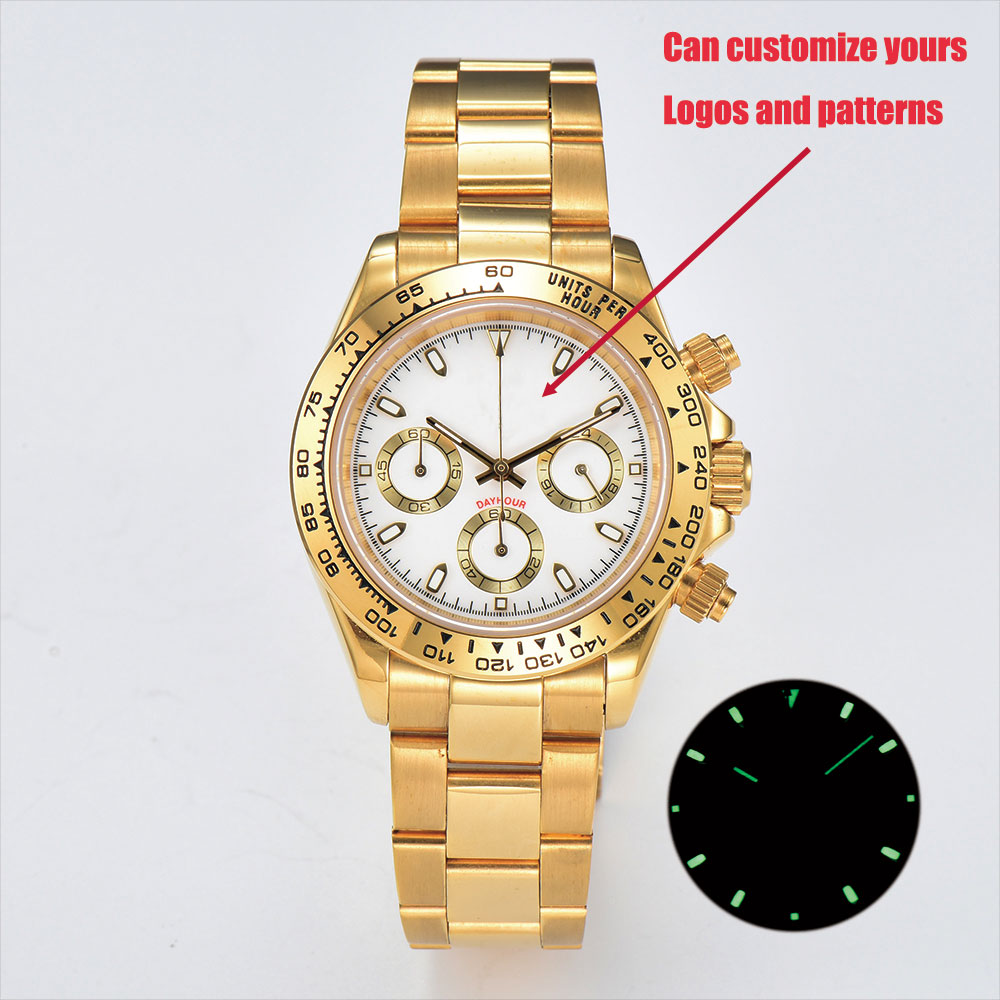 Relógio masculino dourado 39mm - Luxury Watch Gold avaliação e preço