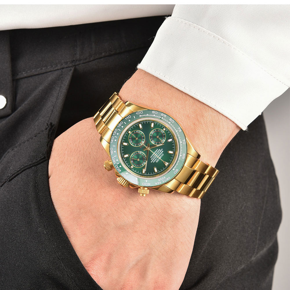 Relógio masculino dourado 39mm - Luxury Watch Gold avaliação e preço