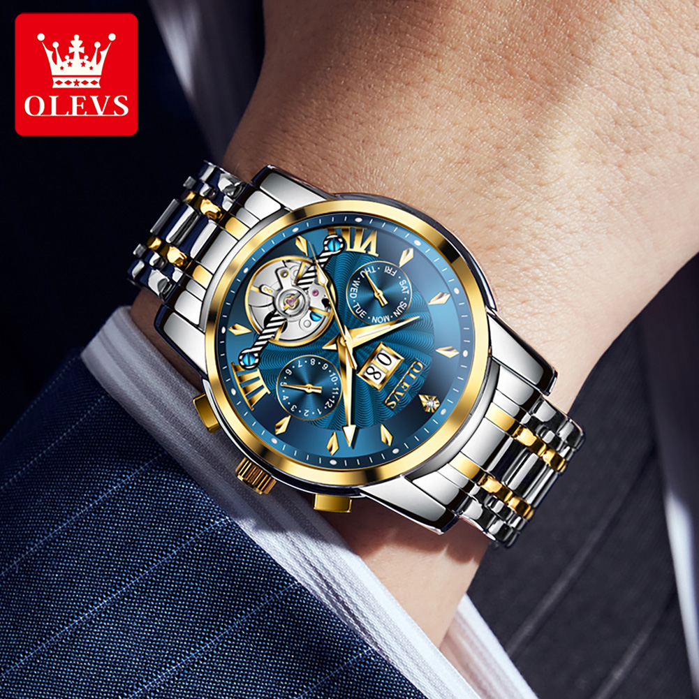 Olevs relógios masculinos de l - Luxury Watch Straps avaliação e preço